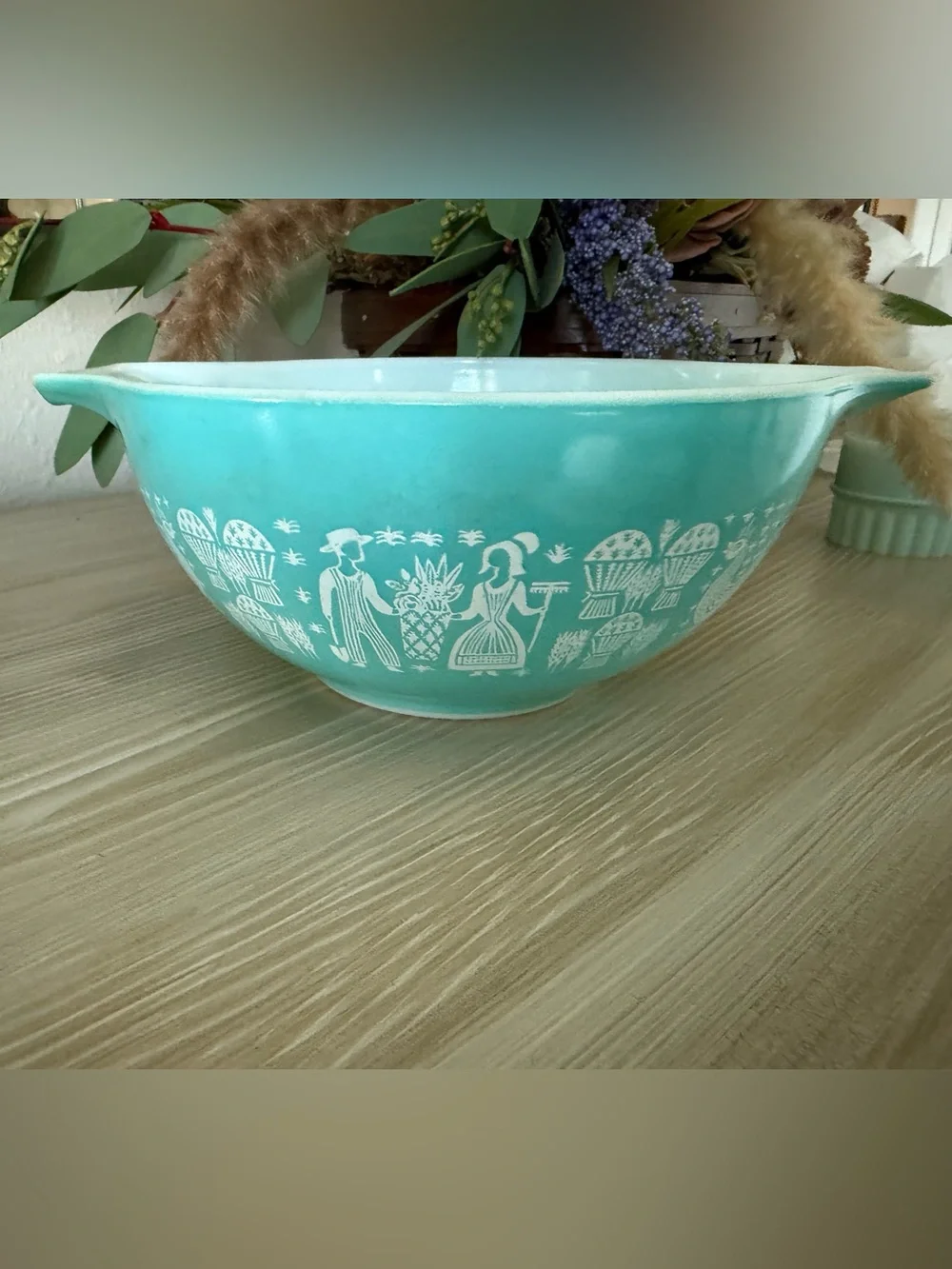 Vintage Pyrex Butterprint Cindarella Mixing Bowls 444, 443, 442, 441